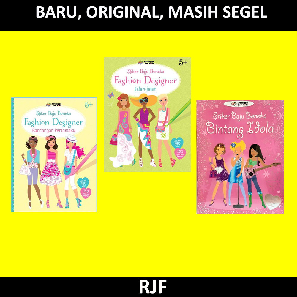 

STIKER BAJU BONEKA : FASHION DESIGNER RANCANGAN PERTAMAKU, FASHION DESIGNER JALAN-JALAN, BINTANG IDOLA