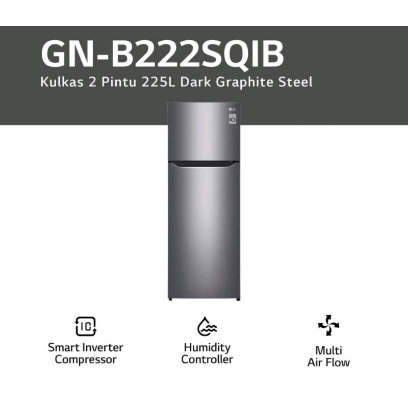 KULKAS LG GN-B222SQIB 2 PINTU