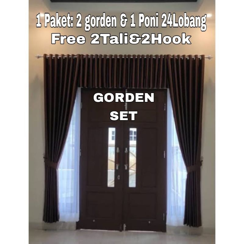 GORDEN SET LENGKAP PONI HORDENG BAHAN BLACKOUT PREMIUM