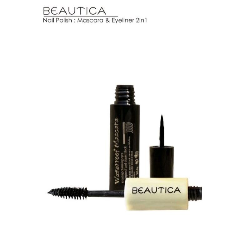 BEAUTICA MASKARA & EYELINER 2in1 WATERPROOF