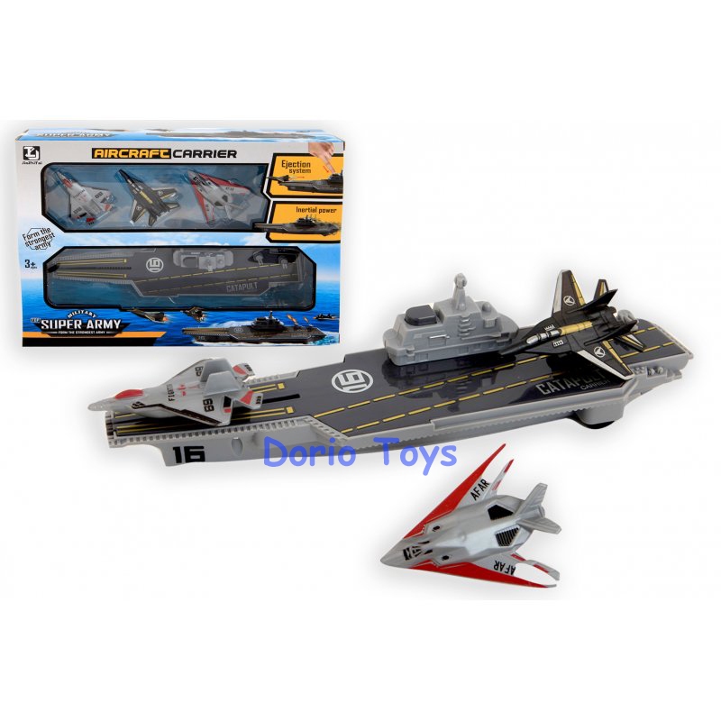 Mainan Anak Kapal Induk Tentara - Kapal Perang Pembawa Pesawat Tempur Aircraft Carrier Super Army