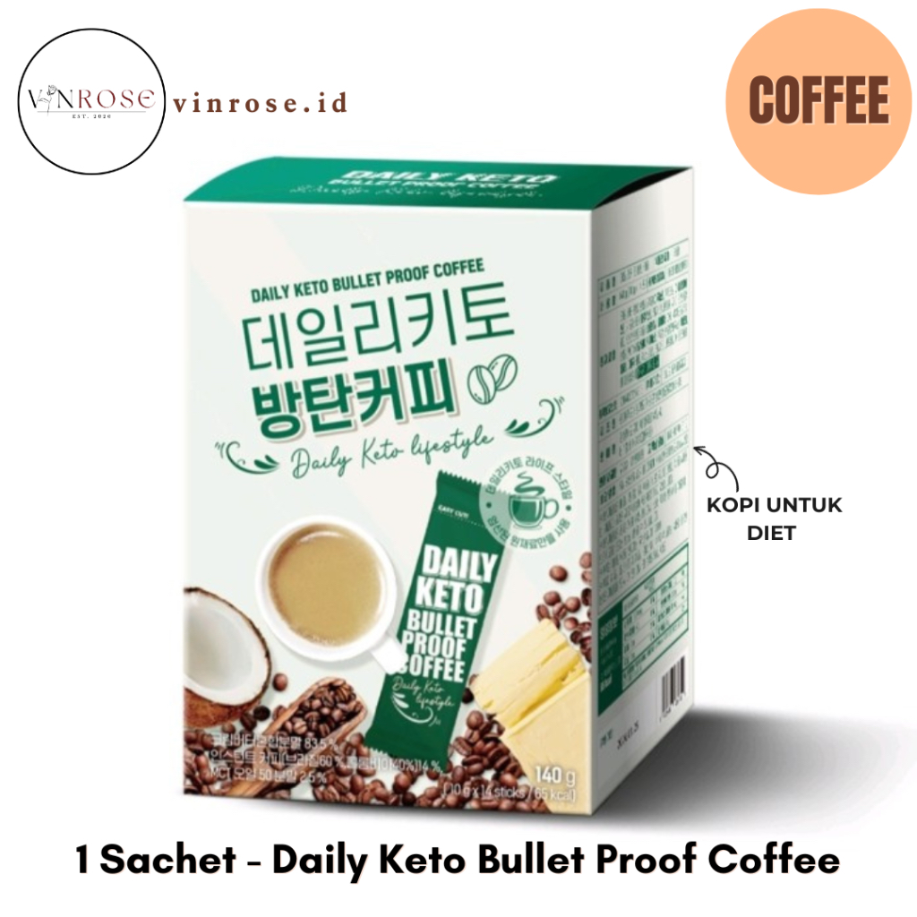 

[1 Sachet] Daily Keto Bullet Proof Coffee Diet Kopi Korea/ Bullet Proof Kopi