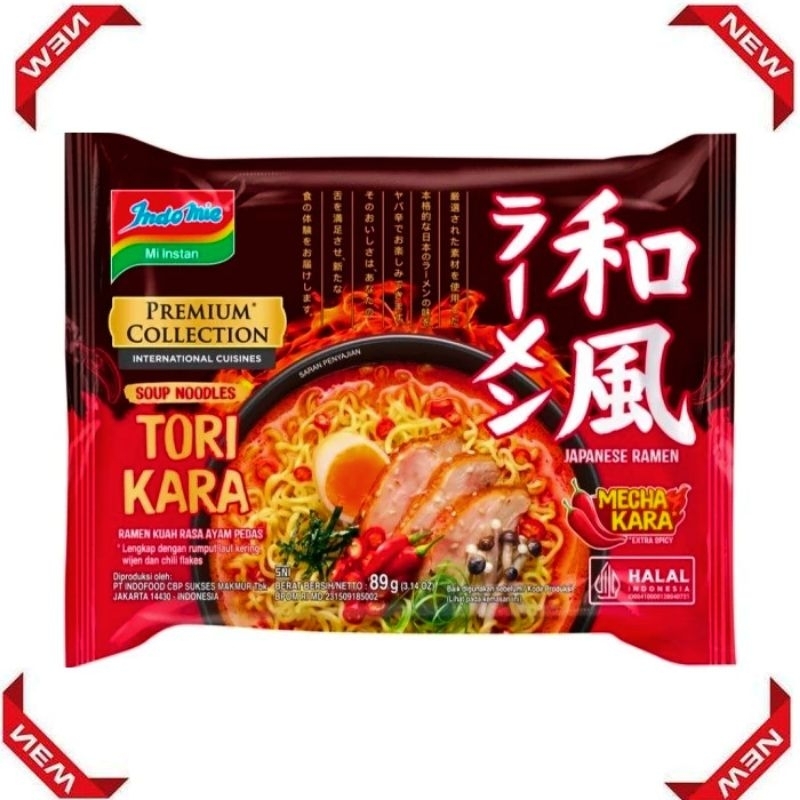 

Indomie Japanes ramen TORI KARA ramen kuah rasa ayam pedas 86 gram