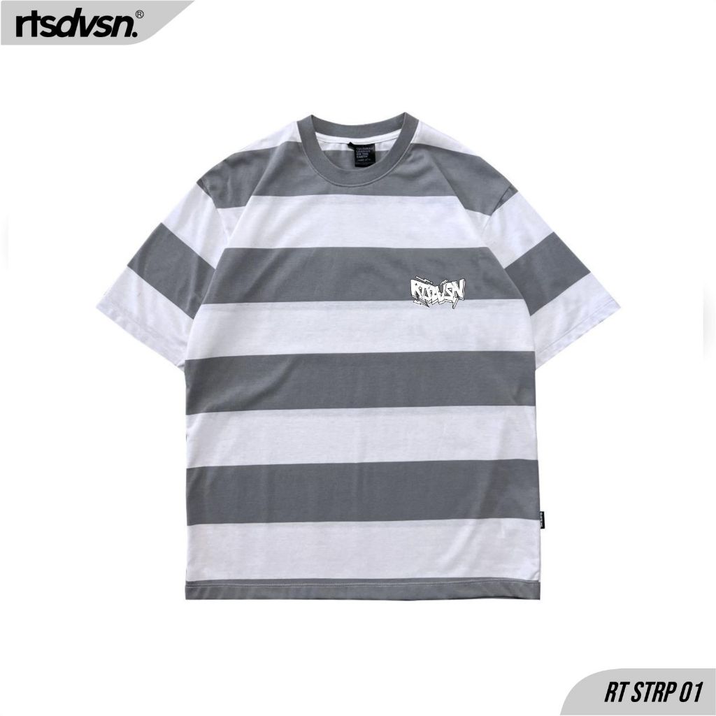 BAJU RTS STRIPE SIMPLE 001 GRAY | BAJU CEWEK/COWOK | BAJU SIMPLE KEREN