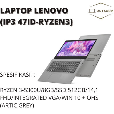 LAPTOP LENOVO IP3-47ID-RYZEN3 (SILVER)