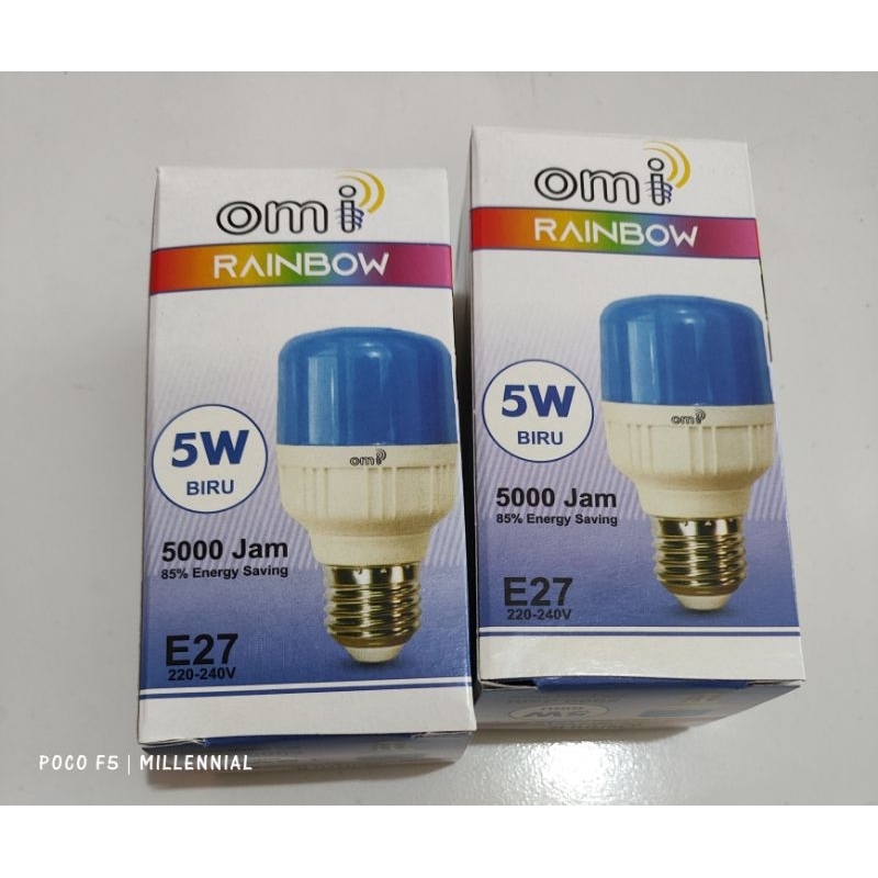 OMI Rainbow 5 watt Bohlam Warna warni Led Dekorasi Lampu Warna