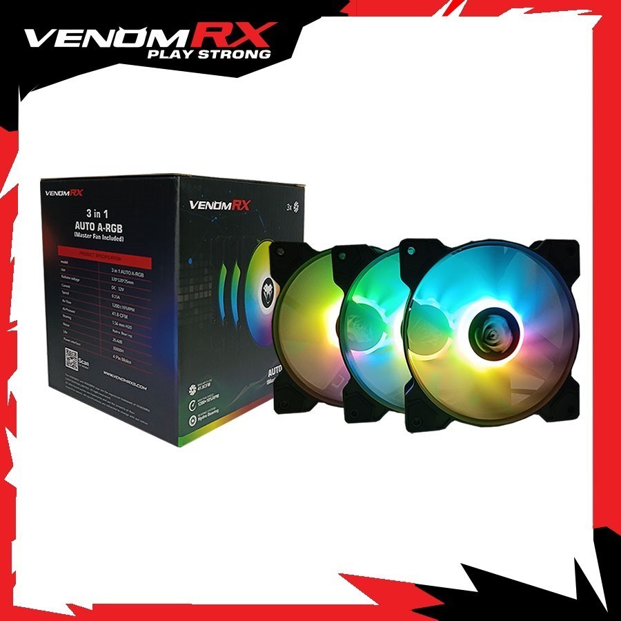 Fan Case 12cm ARGB 3 In 1 Venom Rx Fan Auto RGB - VenomRx Fan Casing -