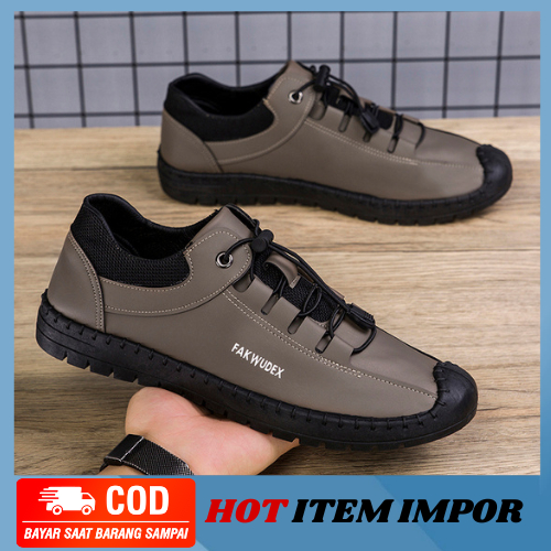 MB-SP04 "FREE KOTAK SEPATU" Sepatu Pantofel Pria "JIWON" Casual Sol Karet Ringan Murah Impor Premium