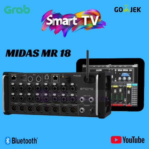 MIXER AUDIO MIDAS MR 18 MIXER DIGITAL 18 CHANNEL DSP ONBOARD