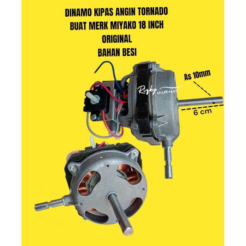 Dinamo kipas angin buat miyako original 18 inch As 10mm KSB-8, KLB-8