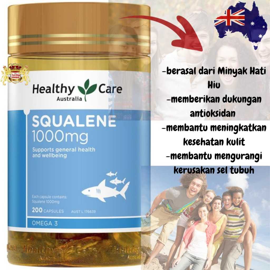 Healthy Care Squalene 1000mg 200 Capsules