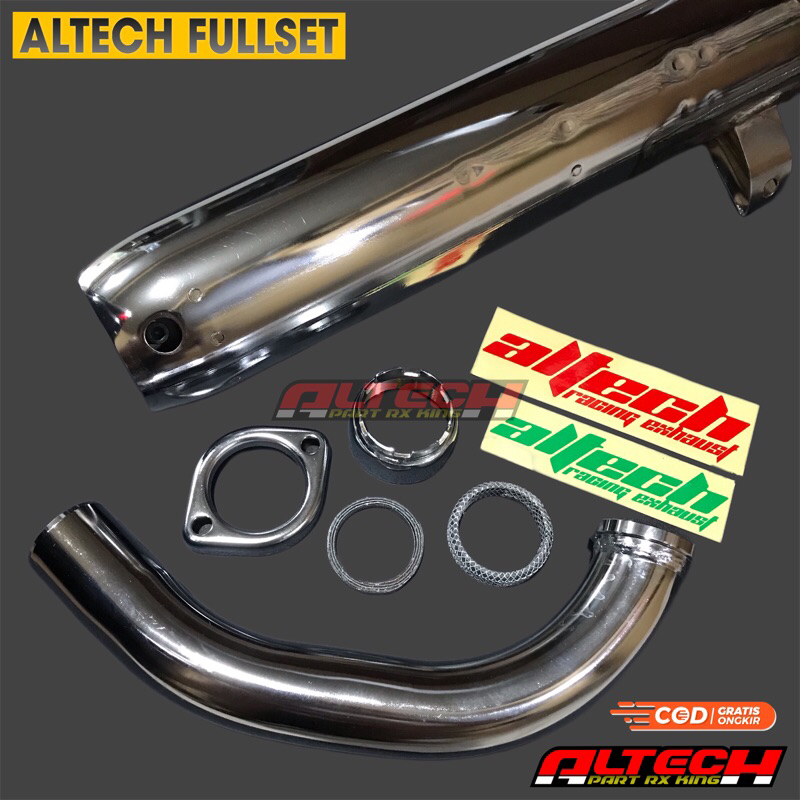 KNALPOT ALTECH FULLSET RX KING BOBOKAN ALTECH BANDUNG ORIGINAL RXK RXS YT115 C15 C17RC C17 C20 C20RR