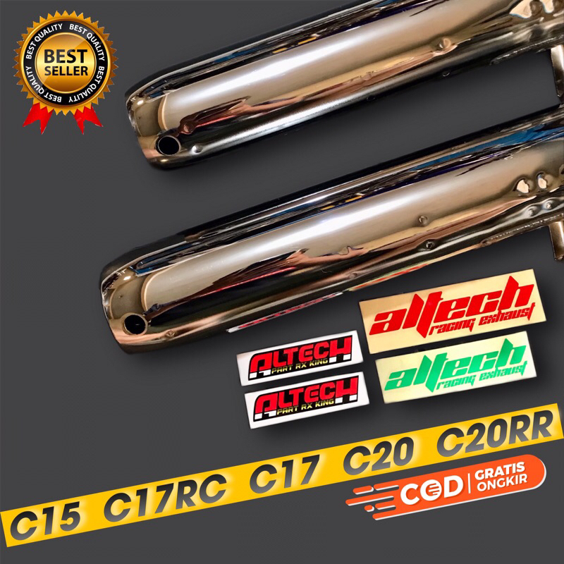 ALTECH FULLSET KNALPOT RX KING BOBOKAN ALTECH BANDUNG ORIGINAL RXK RXS YT115 C15 C17RC C17 C20 C20RR