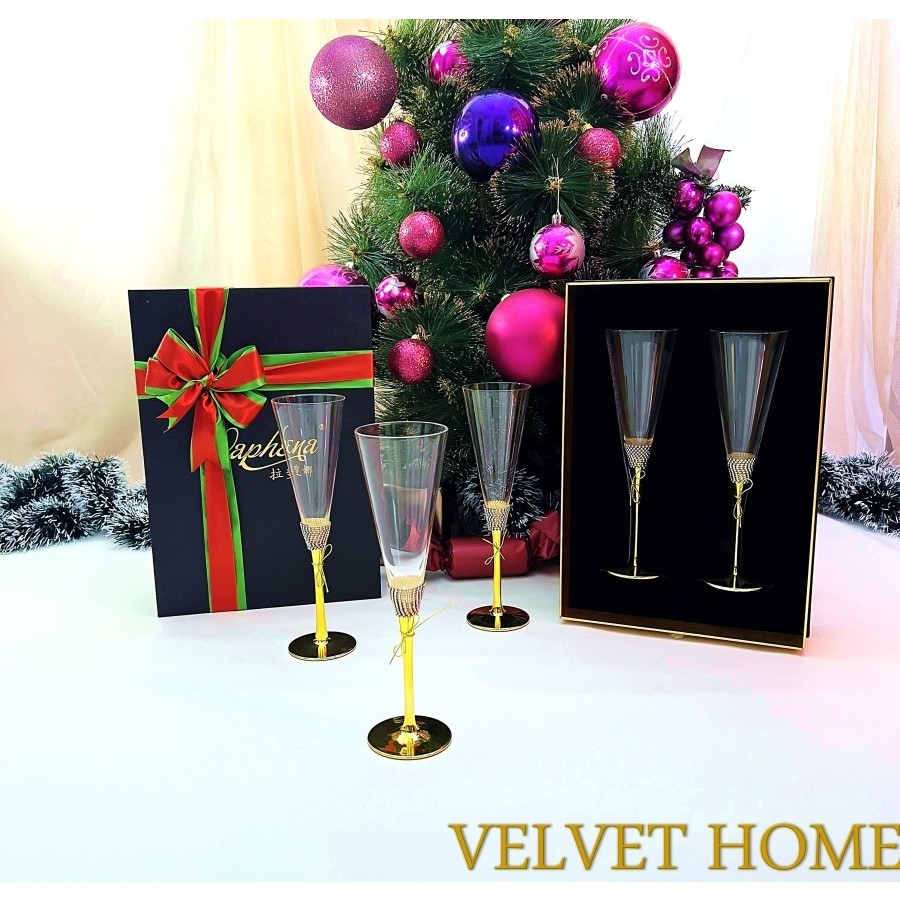 Gelas wine martini  hampers set natal imlek tahun baru gift kado
