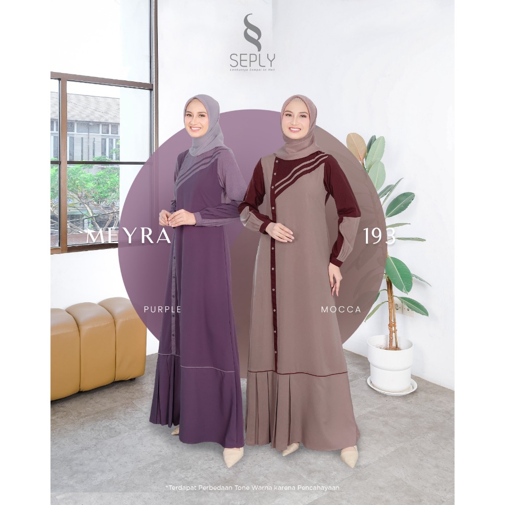 SEPLY MEYRA 193 MOCCA, PURPLE DAILY WEAR, DAILY DRESS, KASUAL WEAR, GAMIS HARIAN, GAMIS KASUAL, GAMI