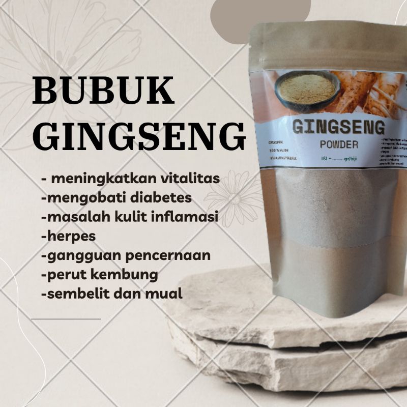 

Bubuk Gingseng Jawa Alami Tanpa Campuran 100 gram
