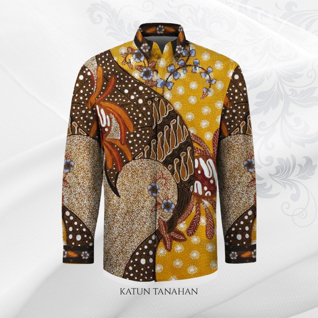 Kemeja pria lengan panjang batik tulis exclusive pola baju batik pria bahan katun premium batik tuli