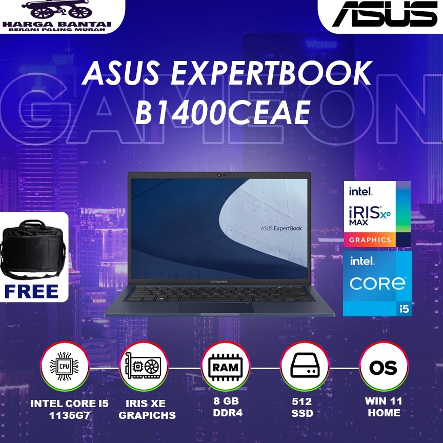 ASUS EXPERTBOOK B1400CEAE - I5 1135G7 8GB 512GB SSD