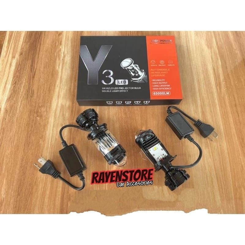 LAMPU MINI PROJECTOR BI LED DIKAM Y3 SOKET H4