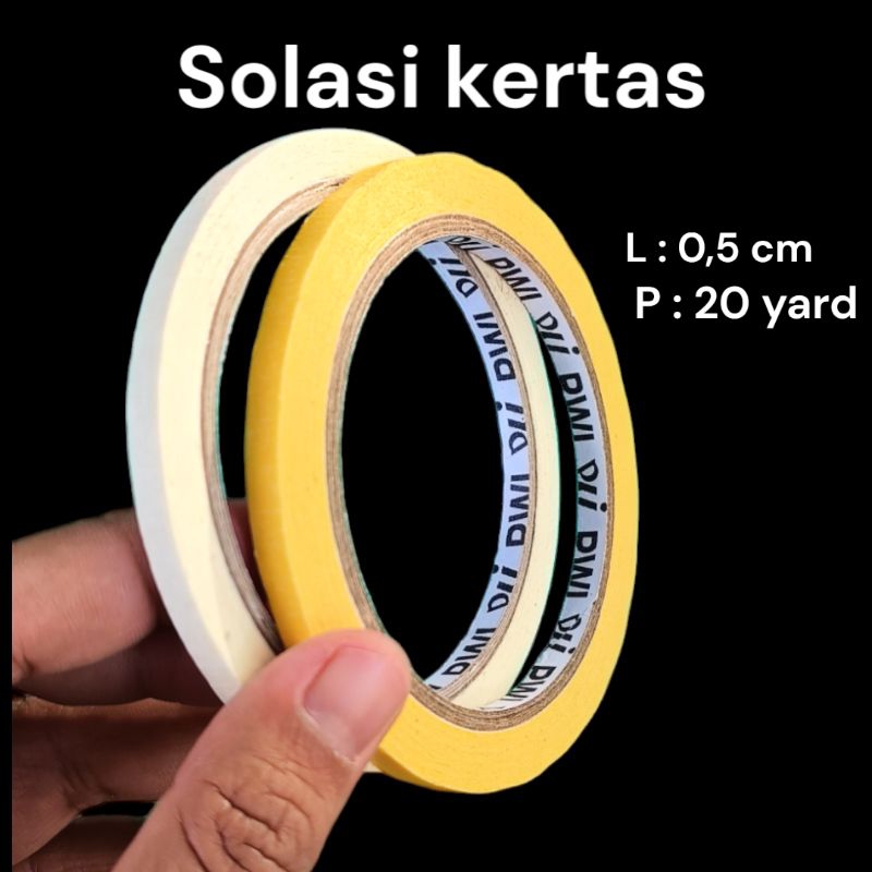 

Solasi kertas/masking tape/ 5mm x 20yard