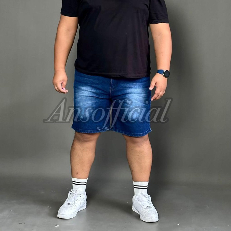 Celana Jeans Pendek Pria Stretch/Melar Original 38-48