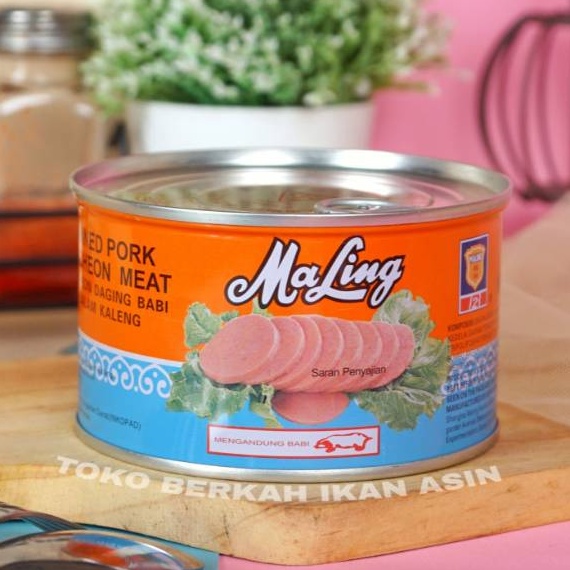 

RHNC5467 Terbaru Ma Ling Luncheon Pork 397 gr TTS Canned / Daging Ham Babi Maling