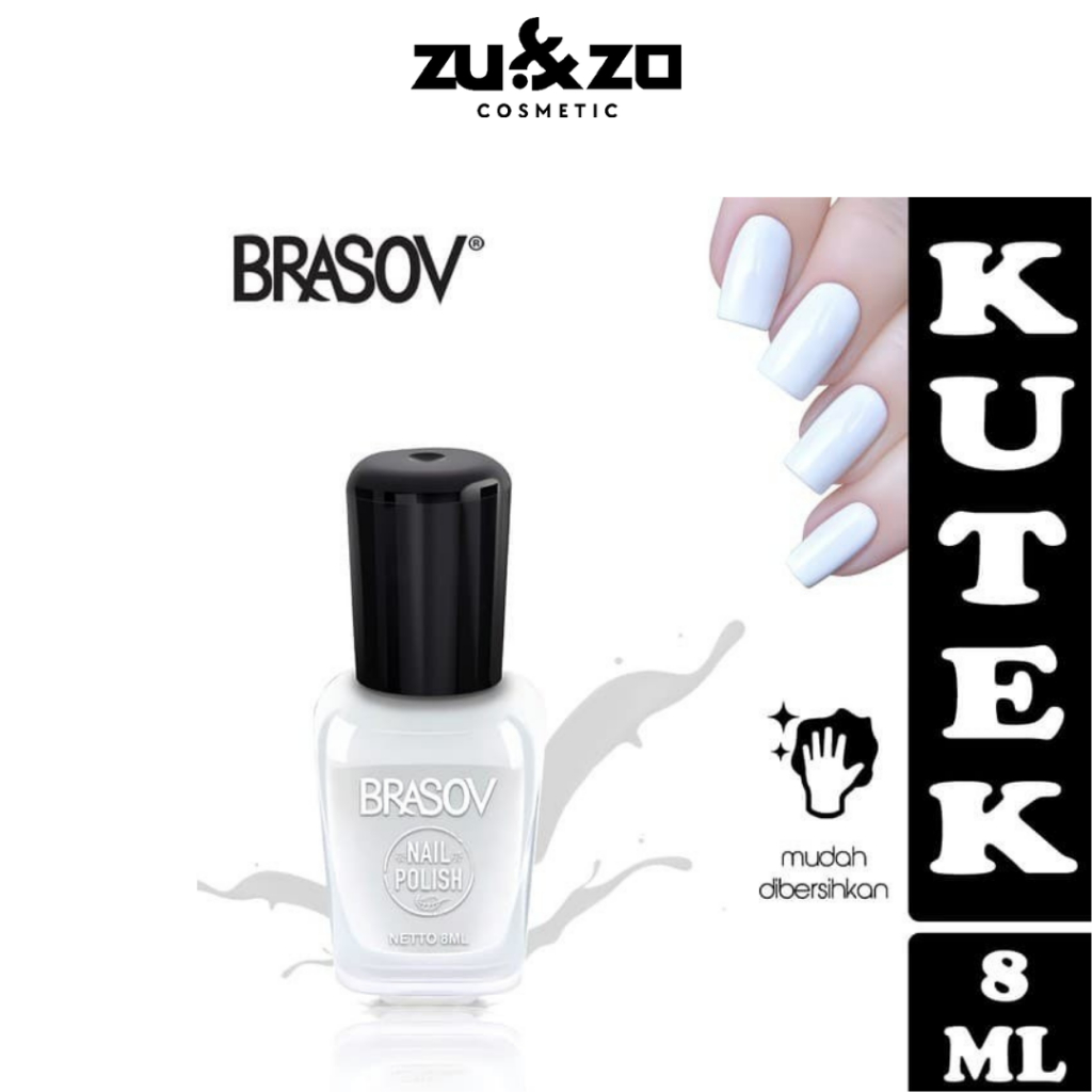 BRASOV KUTEK CAT KUKU MATTE 8 ML WHITE PUTIH 01 - KUTEK GO MATTE NAIL POLISH MATTE