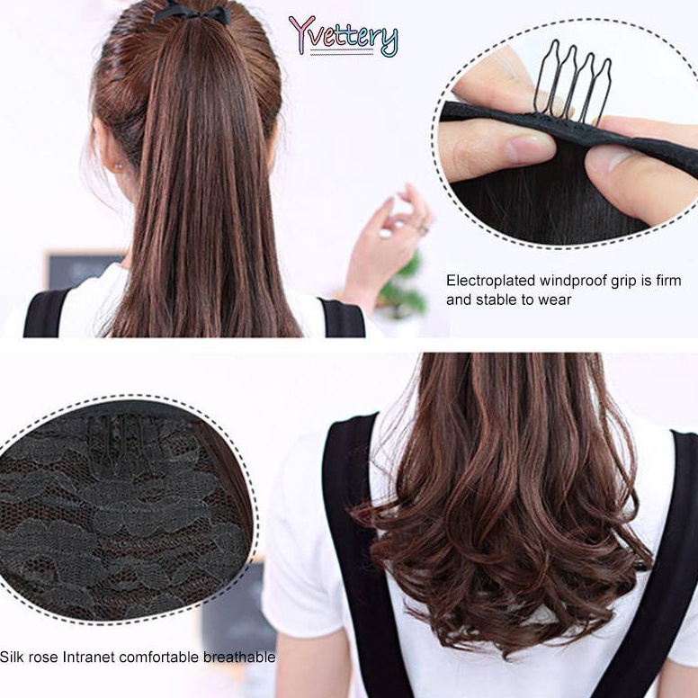 Special Price.. COD Wig Ponytail Wanita / Ikat Rambut Palsu / Anak Dan Kuncir Kuncir Jendak Bahan Si
