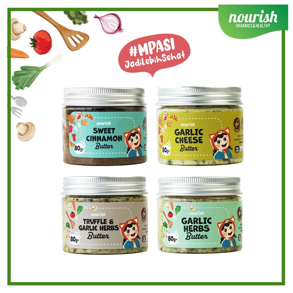 

Terk!!ni Nourish Butter Grass Fed MPASI / BB Booster / Lemak Baik / Butter Garlic / Butter Garlic Cheese / Butter Truffle / Butter Cinnamon [168]