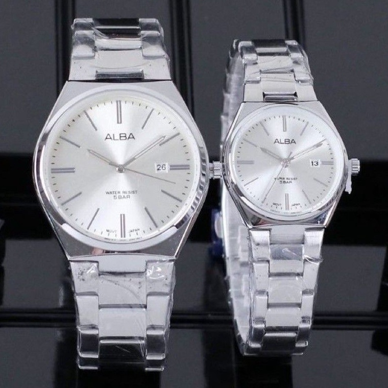 PALING DIMINATI Jam Tangan ALBA Couple Anti air || Bisa Beli Satuan (AB 001)