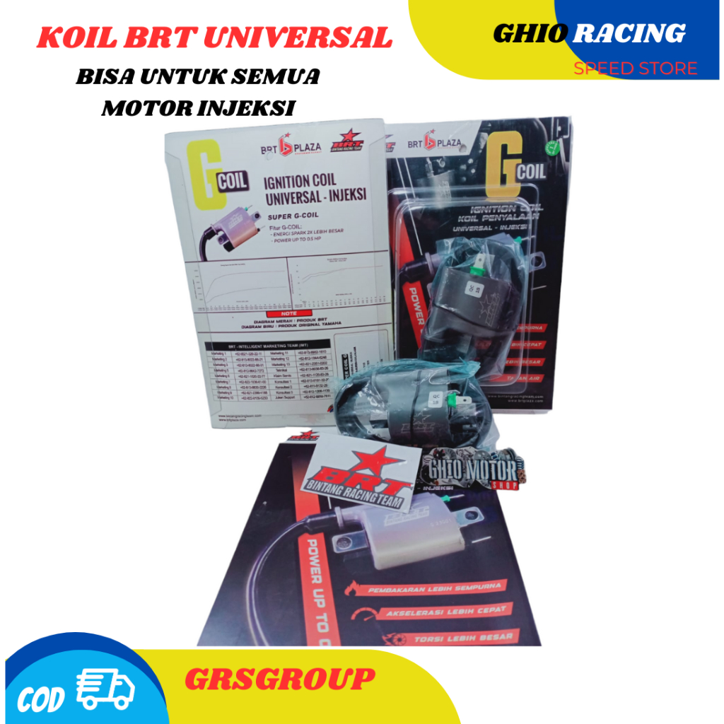 Koil Coil Racing BRT Injeksi Vario Pcx Adv Genio Beat fi Beat Deluxe Scoopy fi spacy Fi Cbr satria