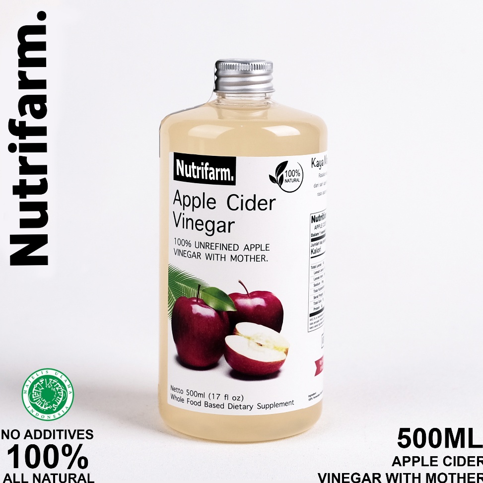 

NSDR0012 (D2289) CUKA APEL ORIGINAL ORGANIK 500ML / APPLE CIDER VINEGAR / CUKA SARI APEL / BRAGG NUTRILOGY OFFICIAL DEHEALTH SUPPLIER DARIBUMI