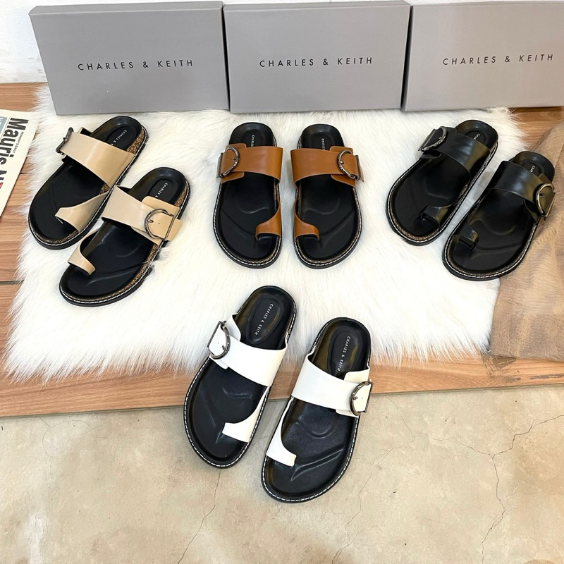 Flip flop sandals ck wooden style slippers import sandal tali wanita kantor kerja casual kantor kerj