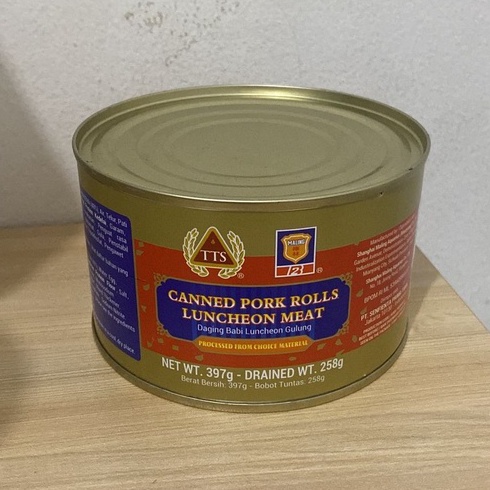 

[¶T5@] TTS Daging Babi Gulung Canned Pork Egg Rolls Luncheon Meat 397 gr [102]
