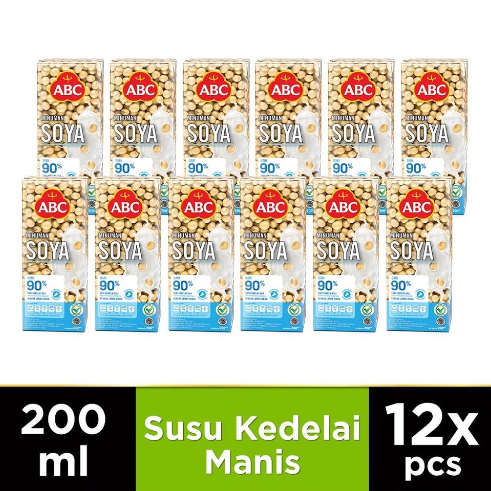

T3rbaru ABC Minuman Sari Kedelai 200 ml - Multipack 12 pcs [250]