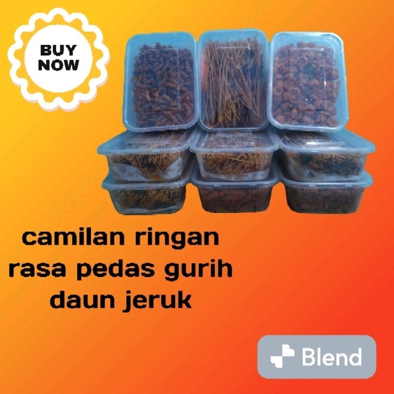 

Camilan ringan rasa pedas gurih daun jeruk. lidi lidian,makaroni.