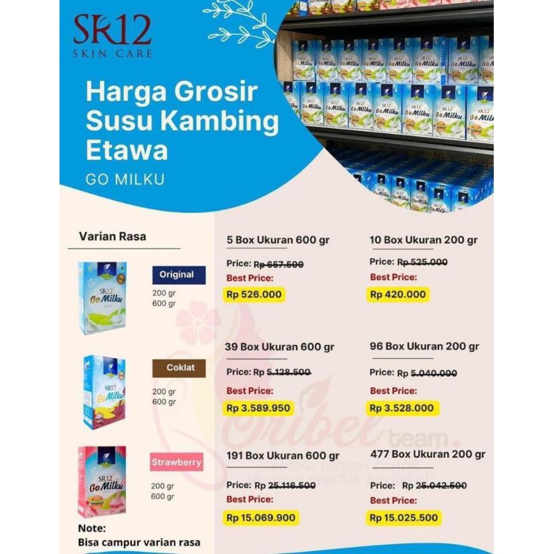 

Grosir Susu Kambing Etawa SR12 GoMilku