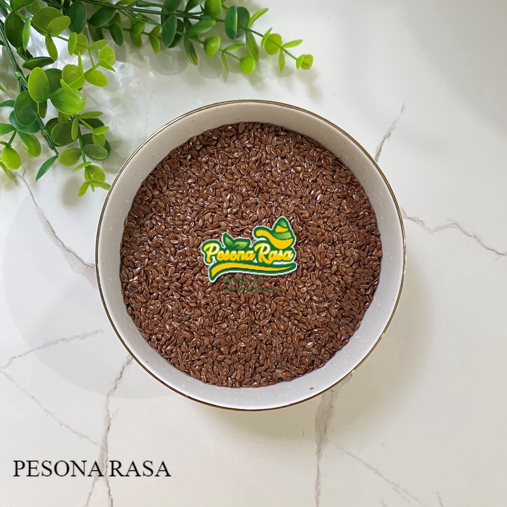 

[✩H68/] BARU !! Flaxseed Brown 1 Kg / Flax seeds Coklat / Biji Rami Premium Restok Gan