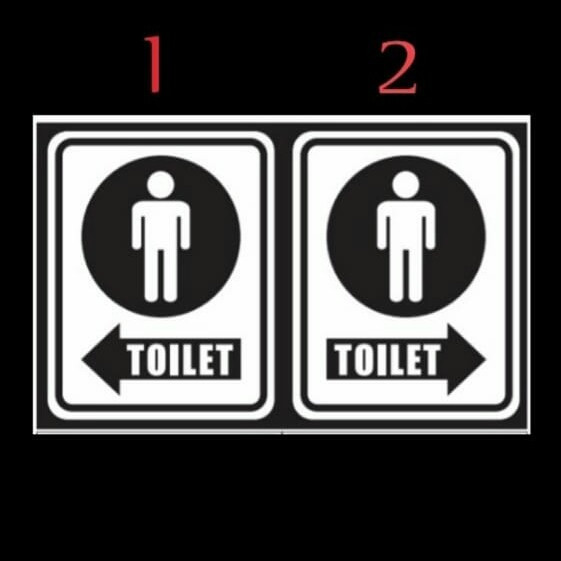 

Stiker PANAH TOILET PRIA 20X25CM sign rambu k3