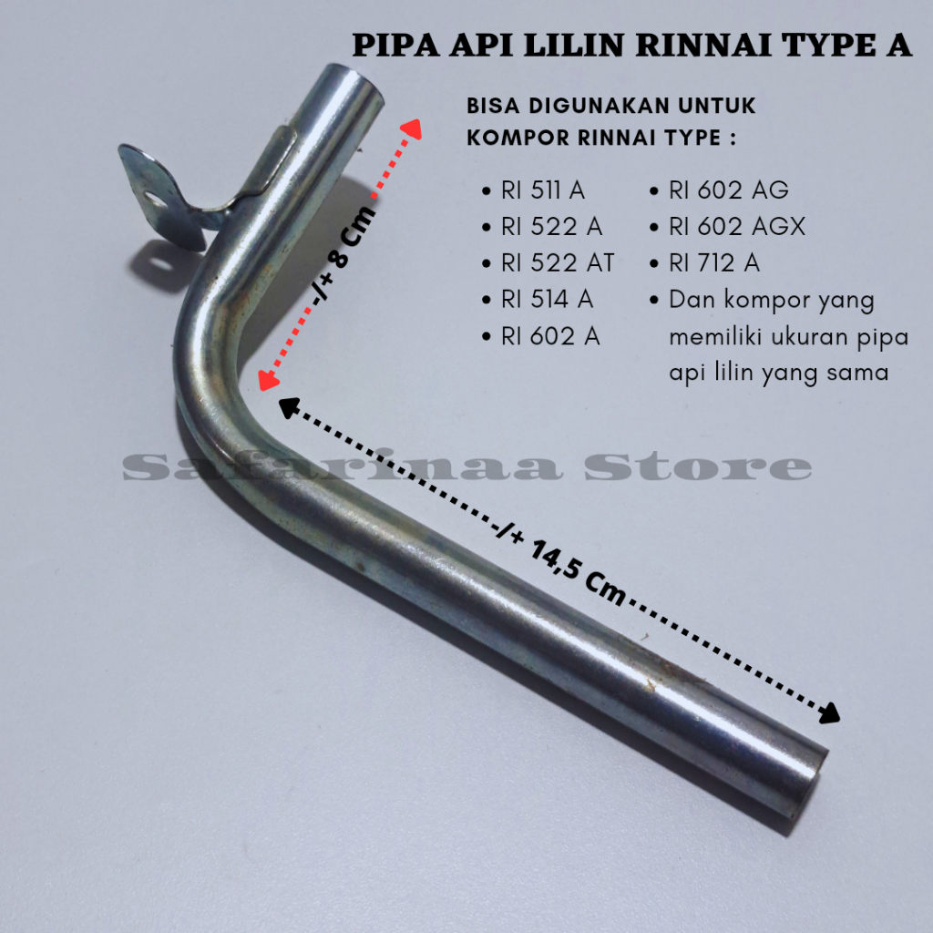PIPA L API LILIN RINNAI TYPE RI 511 A, RI 522 A, RI 514 A, RI 602 A, RI 602 AG, RI 602 AGX, RI 712 A