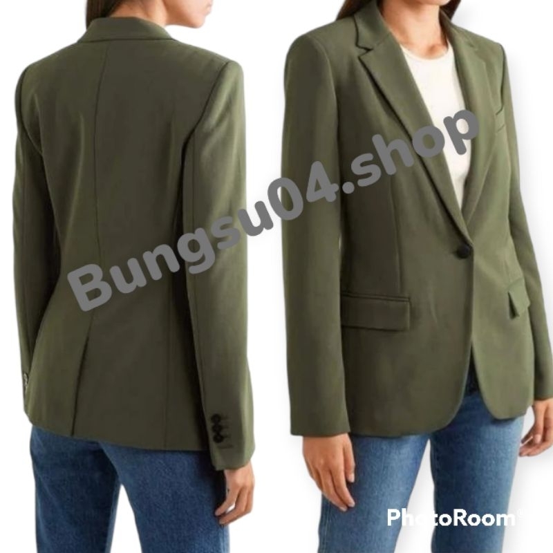 Outer Blazer Wanita Terbaru Hijau Army Size XS-5XL  / Jas Formal Wanita Kantoran / Atasan Stylish Ke