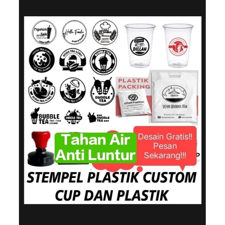 

[☯M77➤] Stempel Plastik ,stempel sterofom,stempel cup,stempel permanen berkualitas Harga pas