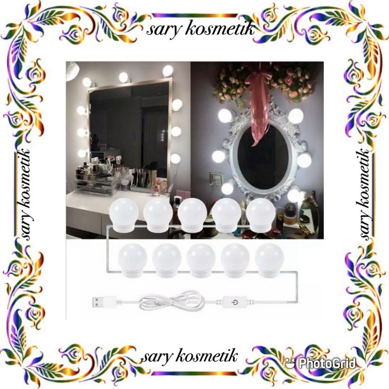 << LAMPU KACA HIAS BESAR VANITY MIRROR >> LED LAMPU HIAS CERMIN BESAR
