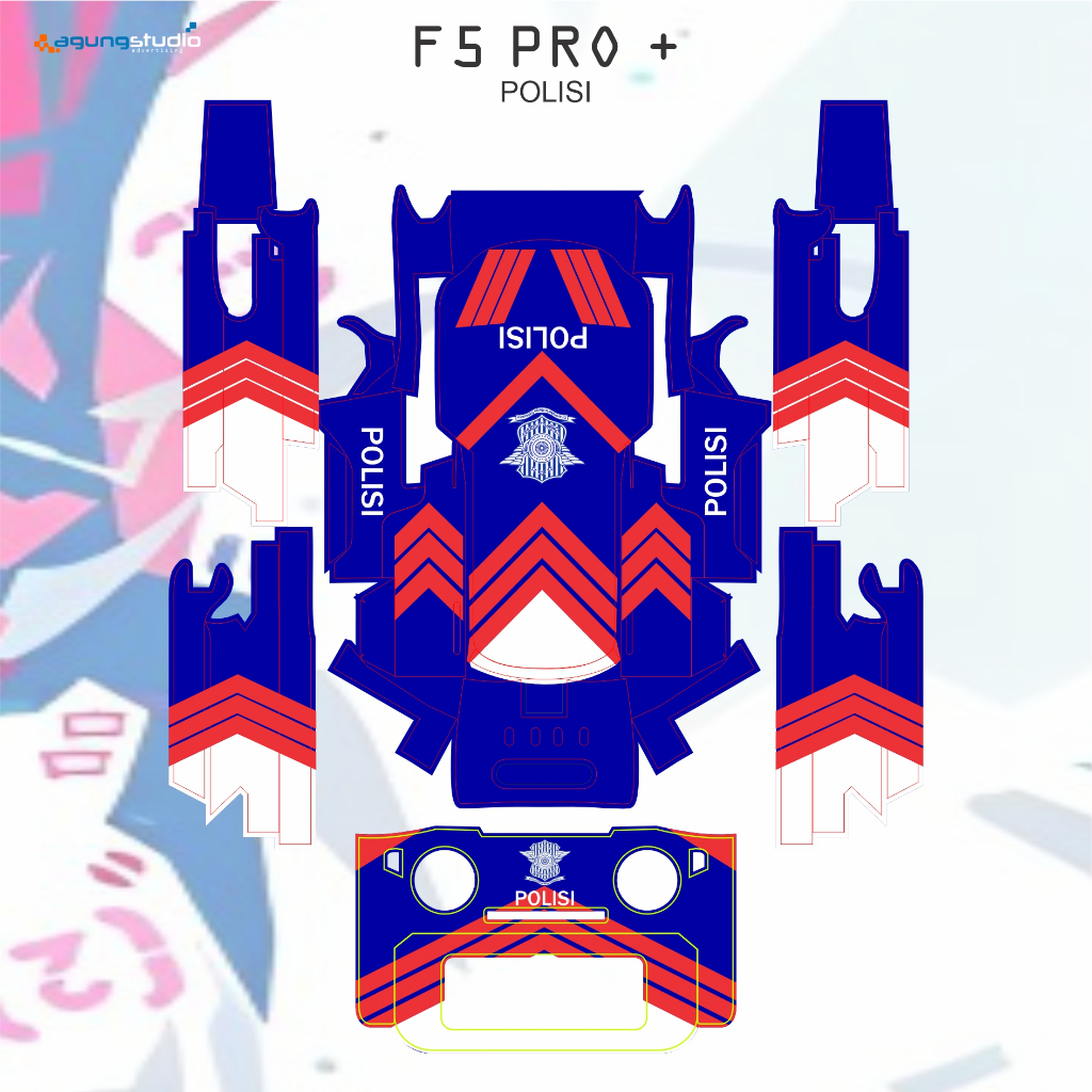 STIKER SJRC F5 PRO+ POLISI