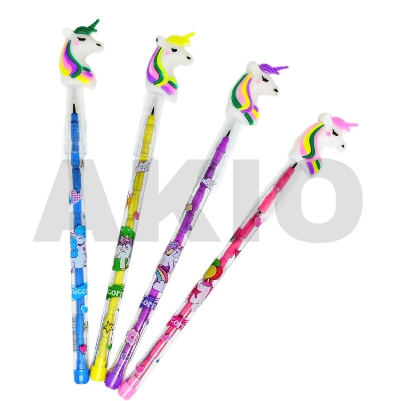 

Pensil Lucu dan Unik Anak Karakter UNICORN PONY PEGASUS WINNER Lucu Bensia Topper Tulis Susun Sambung Murah