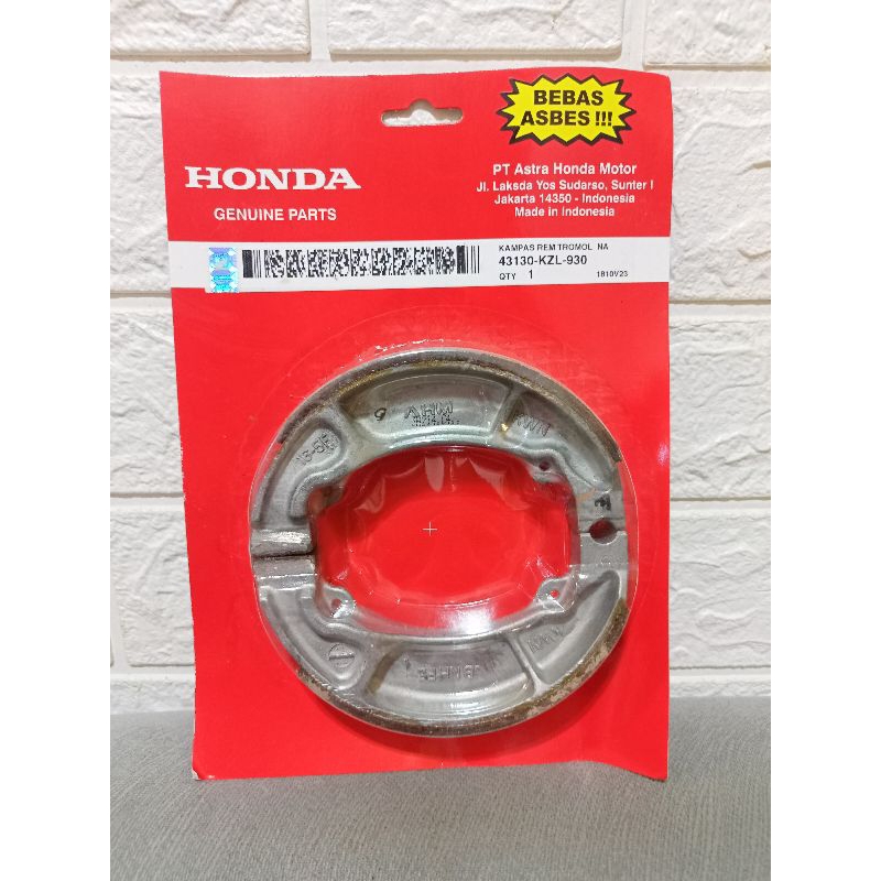 Kampas Rem KZL Original AHM // Vario 125 // Vario 150 // Kampas Belakang