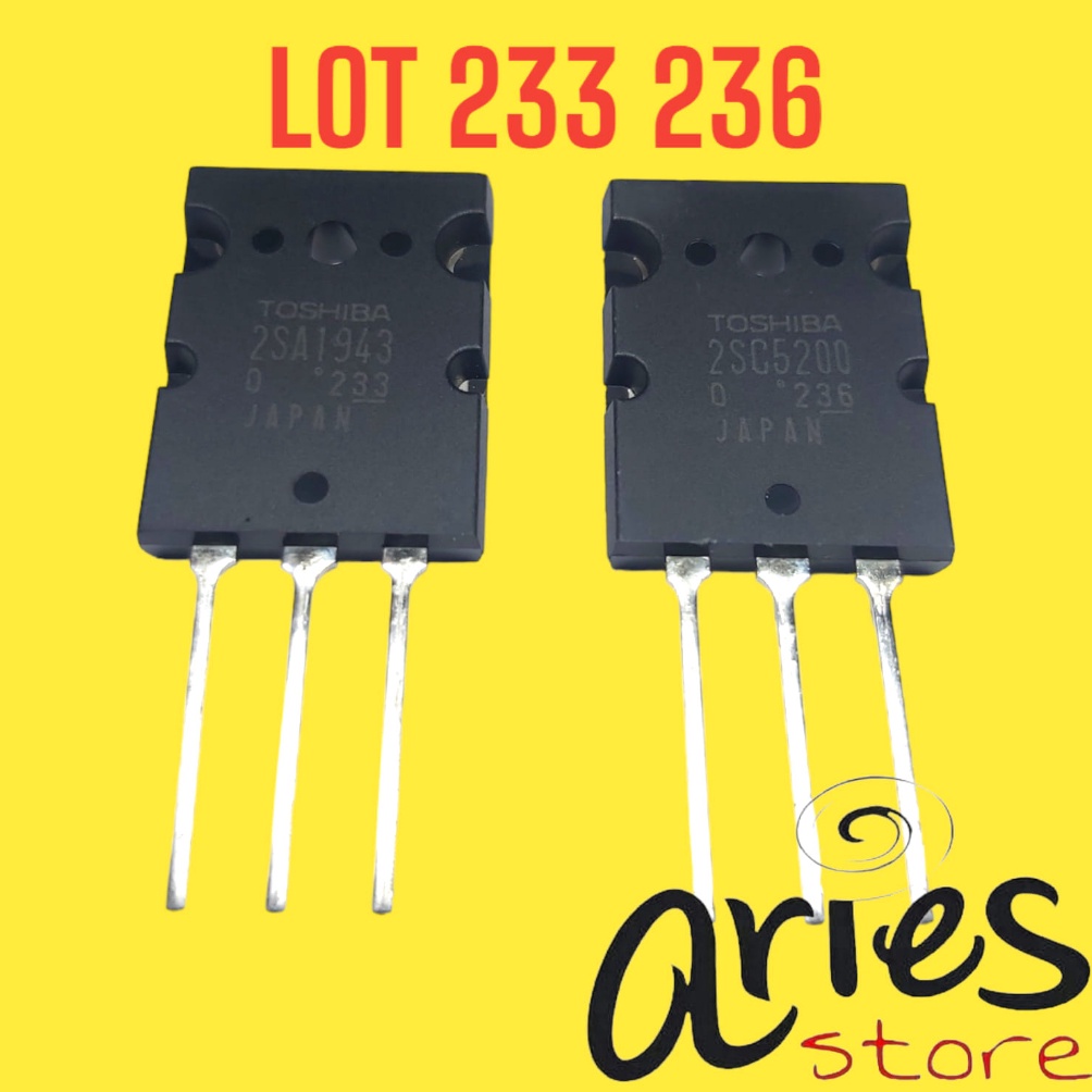 el terbaru Transistor TOSHIBA 2SA1943 2SC5200 A1943 C5200 JAPAN BAGUS SAC