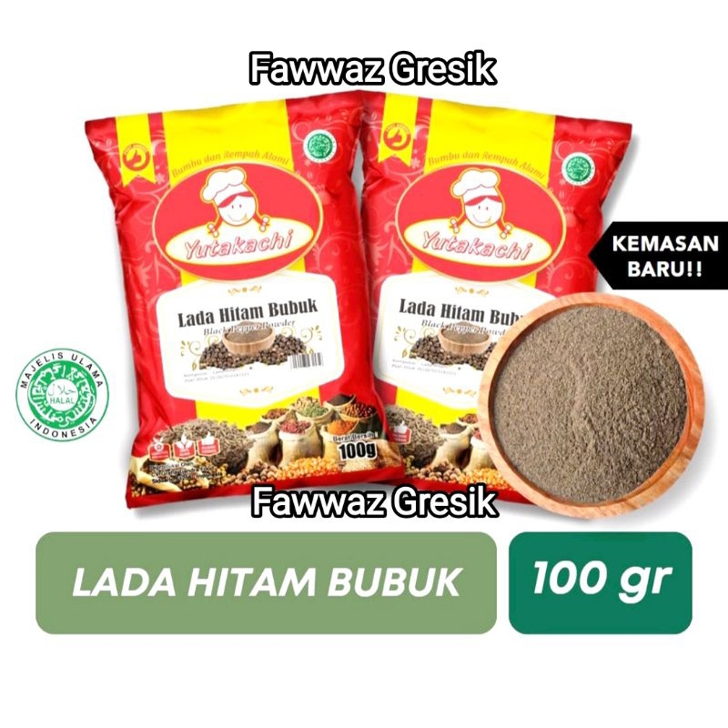 

Lada Hitam Bubuk 100gr Yutakachi / Blackpepper / Merica Bubuk Bumbu Rempah