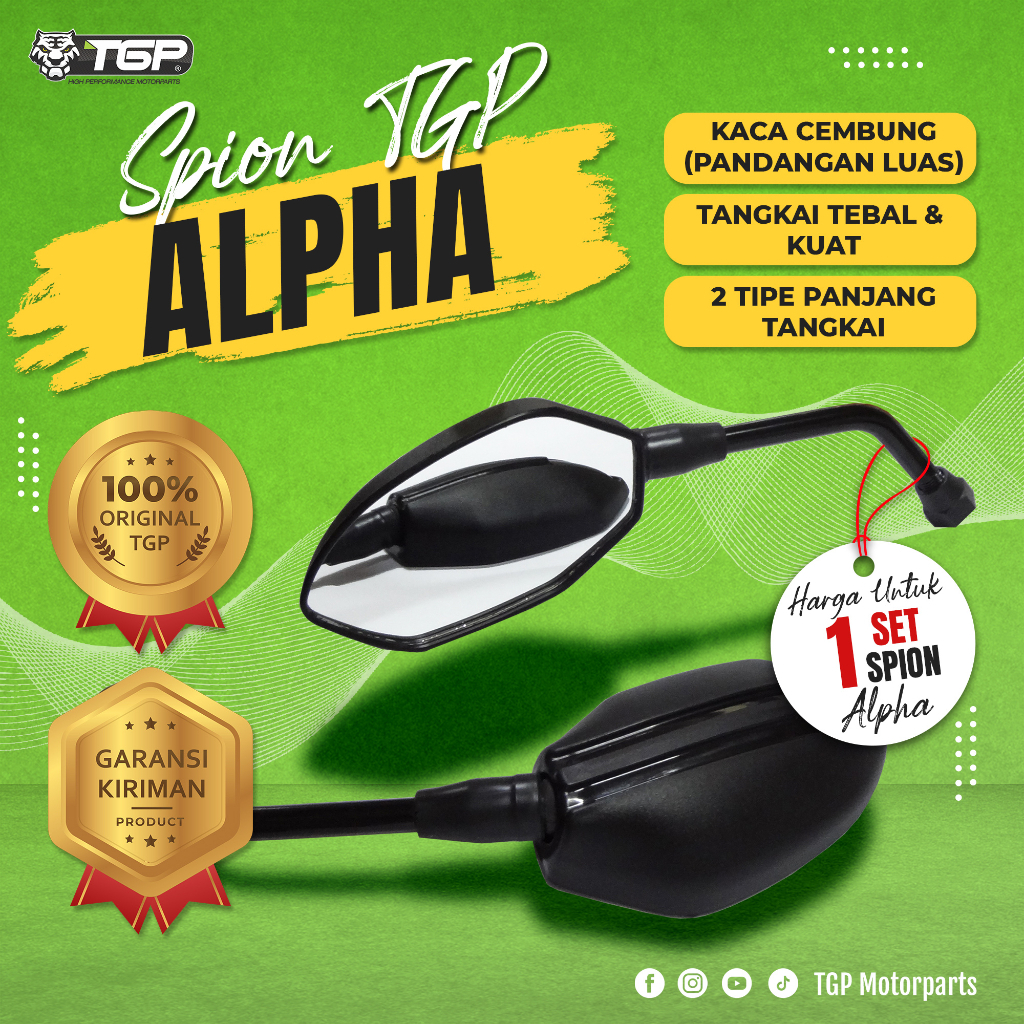 Spion Motor Alpha Honda Yamaha Aksesoris Variasi Beat Vario 125 Old 150 Nmax Aerox PCX Vixion CB15 t