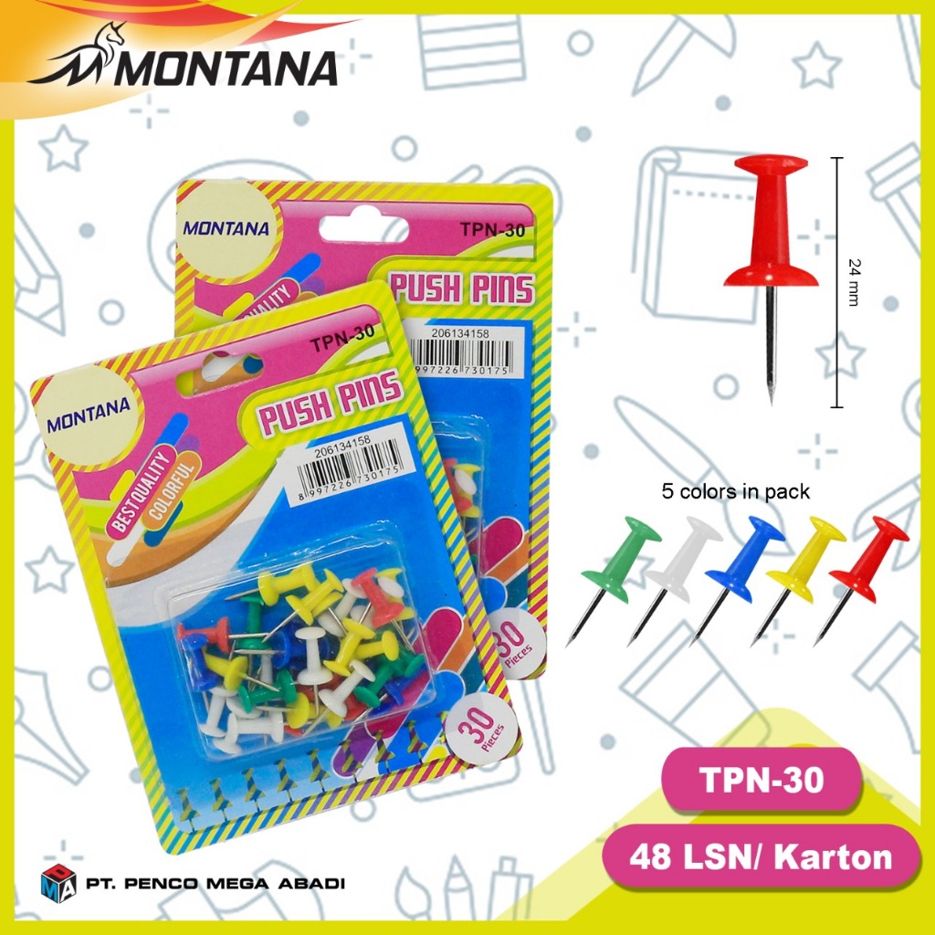 

MONTANA Push Pin / Jarum Tekan / Paku Pin Montana TPN-30